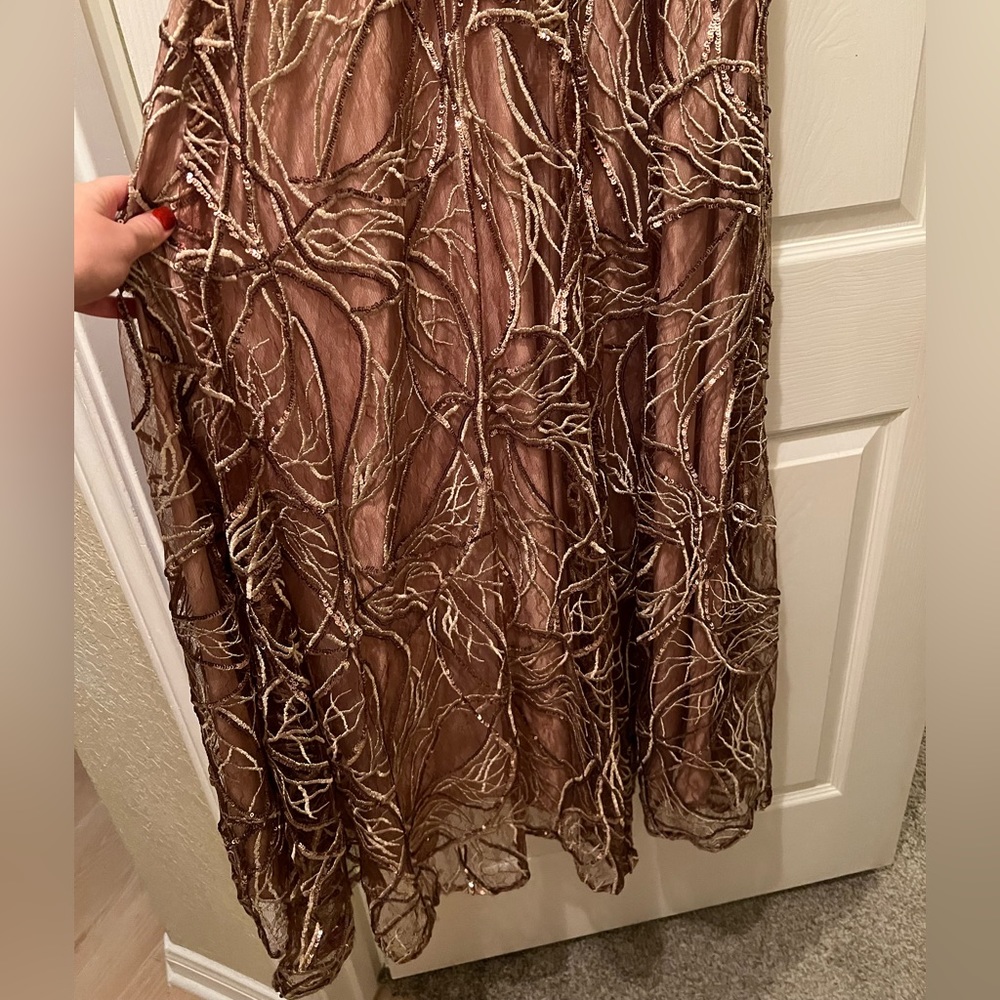 Aidan Mattox Mauve Champagne Evening Gown - image 8